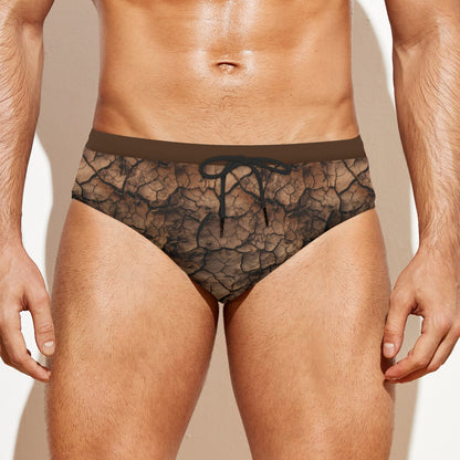 Bigfoot, Sasquatch, "If you like this side....", Men’s Drawstring Swim Briefs, Speedo style suit