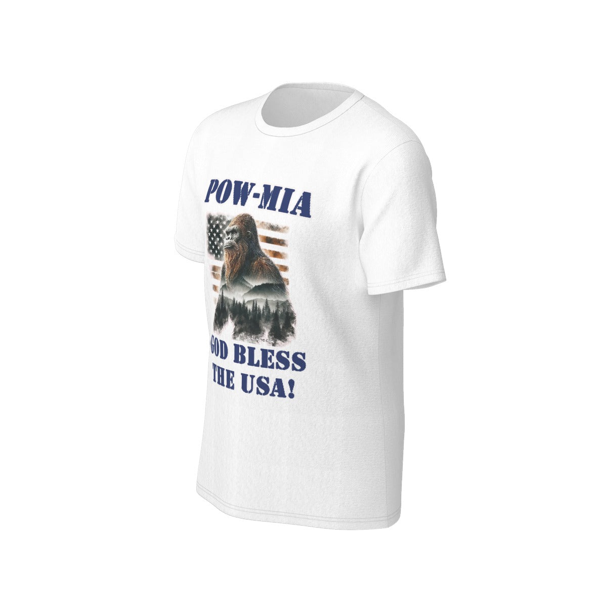Bigfoot / Sasquatch, POW / MIA,  O Neck Cotton T Shirt