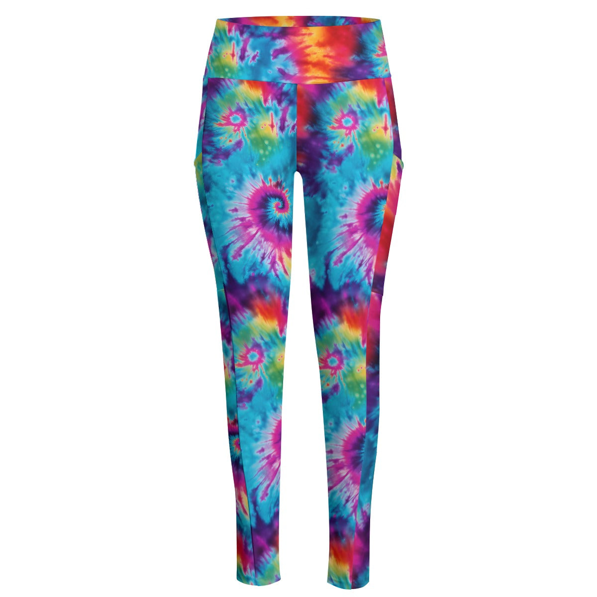 9 Tie Dye Designs, Women’s High Waist Leggings w/ Pocket