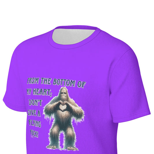 Bigfoot / Sasquatch "From the bottom of my heart..", Unisex Short Sleeve O-Neck Cotton T Shirt