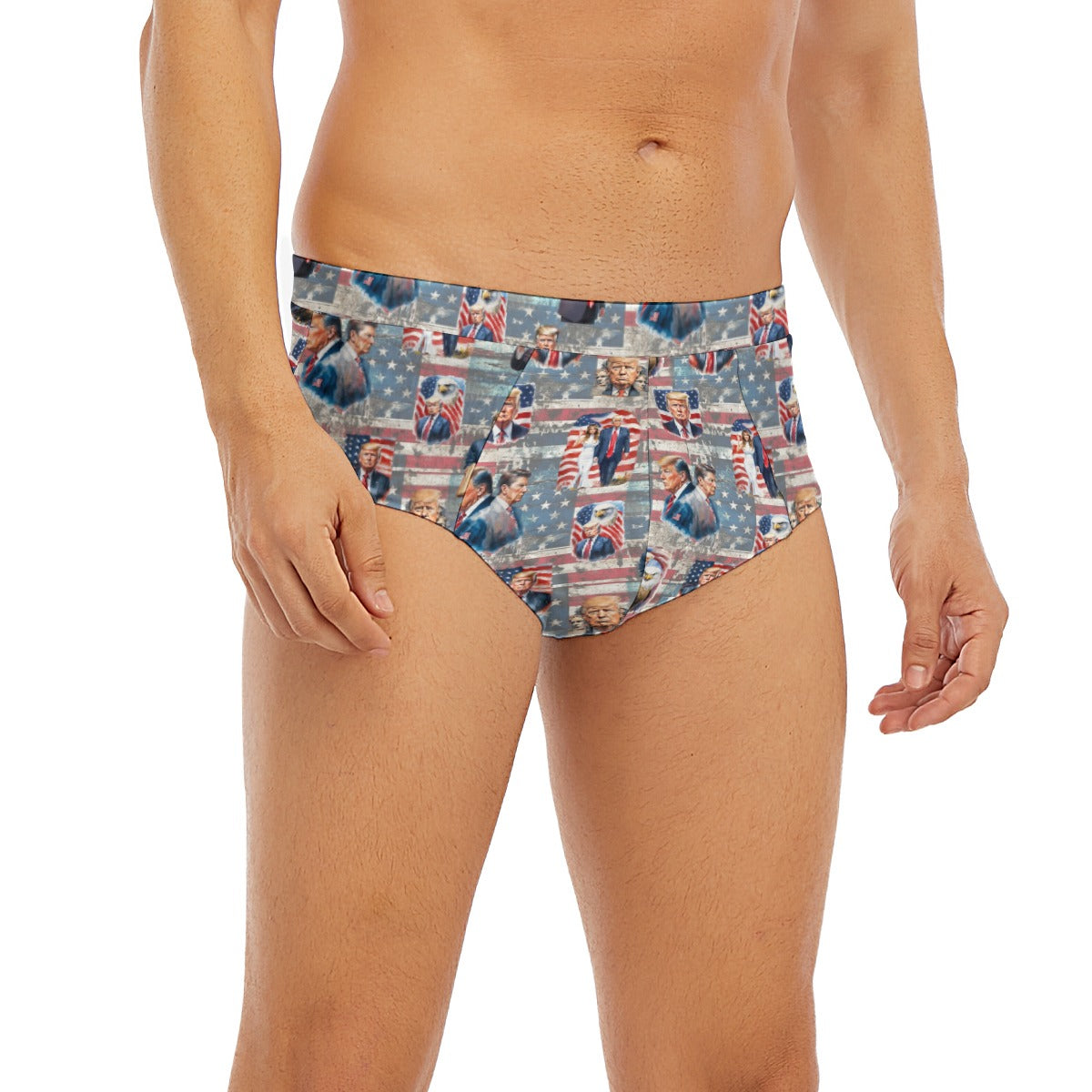 10 Donald Trump Designs, Men’s Polyester Triangle, Low Rise Underwear