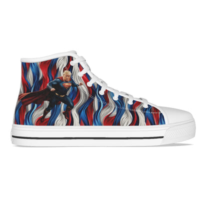 Donald Trump Superhero, Kids Canvas Sneaker, Tennis Shoes