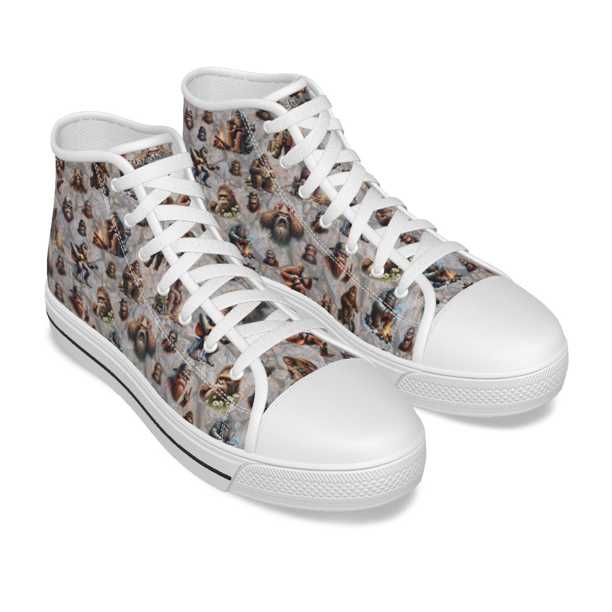 16 Sasquatch Designs, Kids Canvas Sneaker, Tennis Shoes