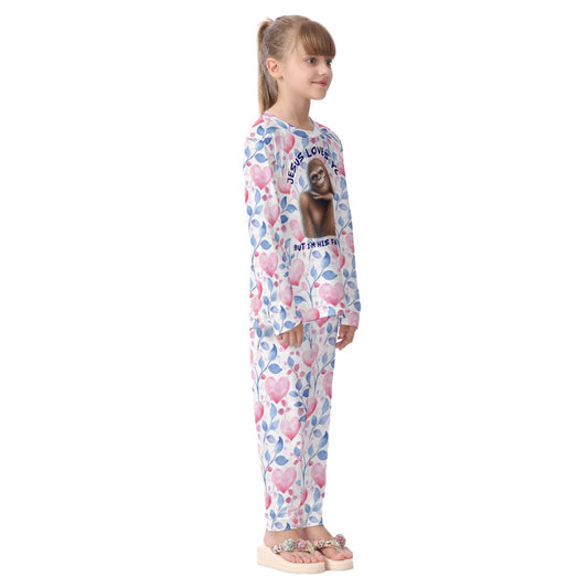 "Jesus loves you but..", Kid's Long Pajamas Set