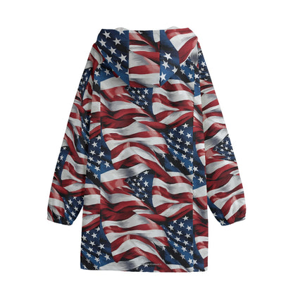 Donald Trump Superman, Adult Windbreaker Long Jacket