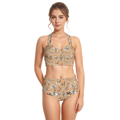 Women’s Bikini Halter Swimsuit, Two Piece Set