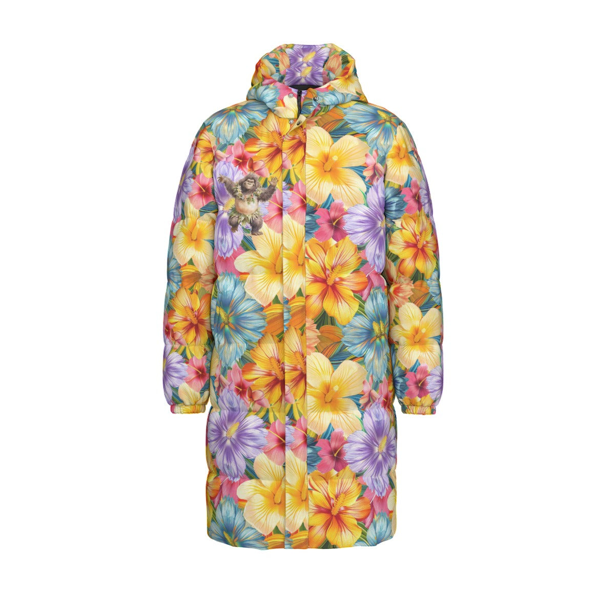 Hawaiian Bigfoot / Sasquatch Dance, Long Down Jacket / Coat