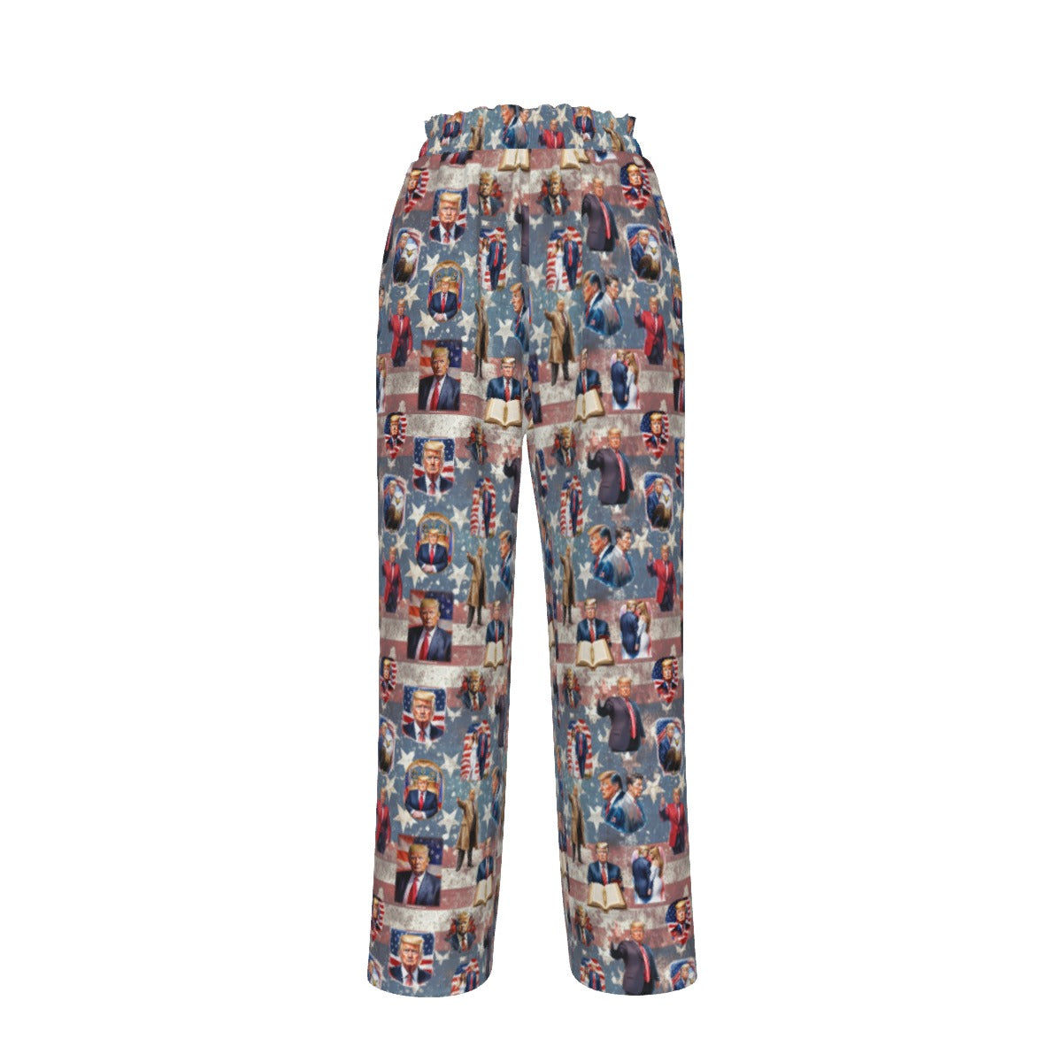 10 Donald Trump Design, Women’s Faux Silk Wide-Leg Pants