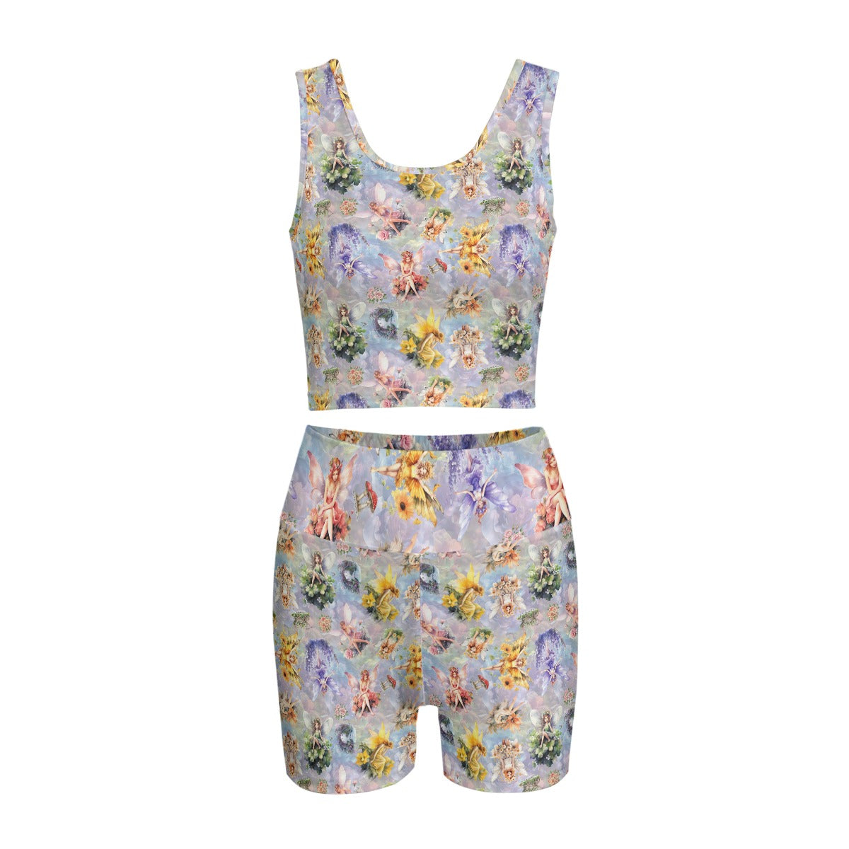 6 Fairy Designs, Women’s 2 Piece Yoga Short Set