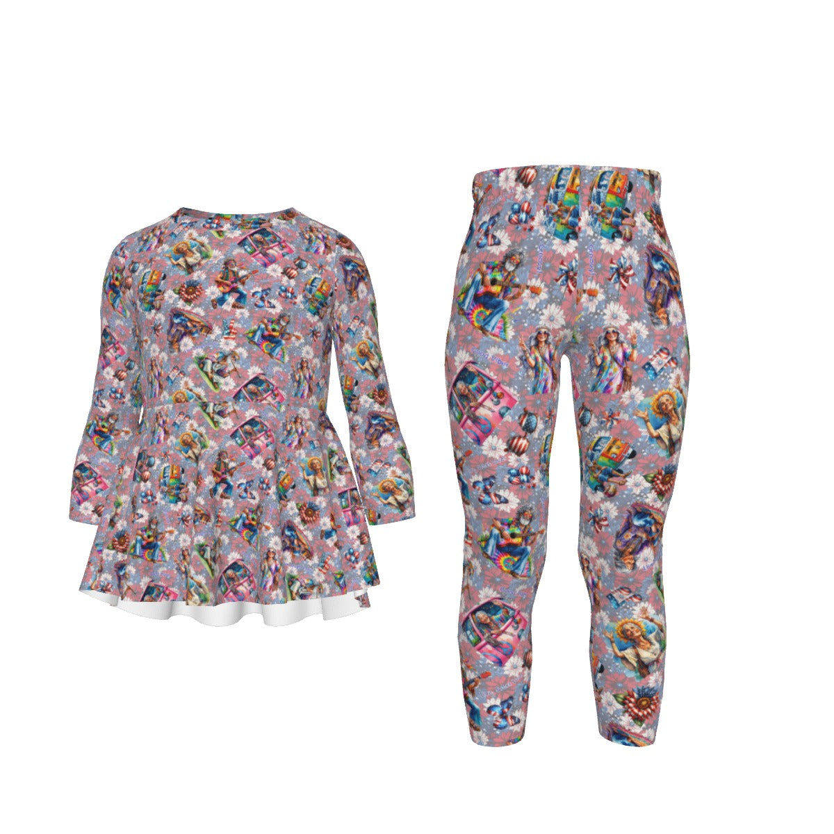 8 Patriotic Designs, Girl’s 2 Piece Casual Suit