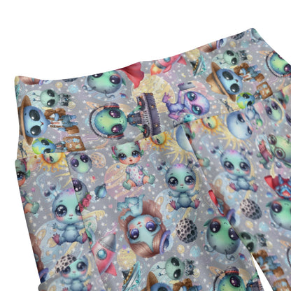 6 Alien Designs, Women’s High Waist Leggings w/ Pocket