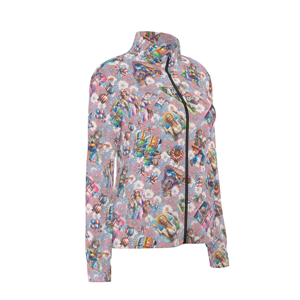 8 Patriotic Designs, Women’s Long Sleeve Thumbhole Jacket