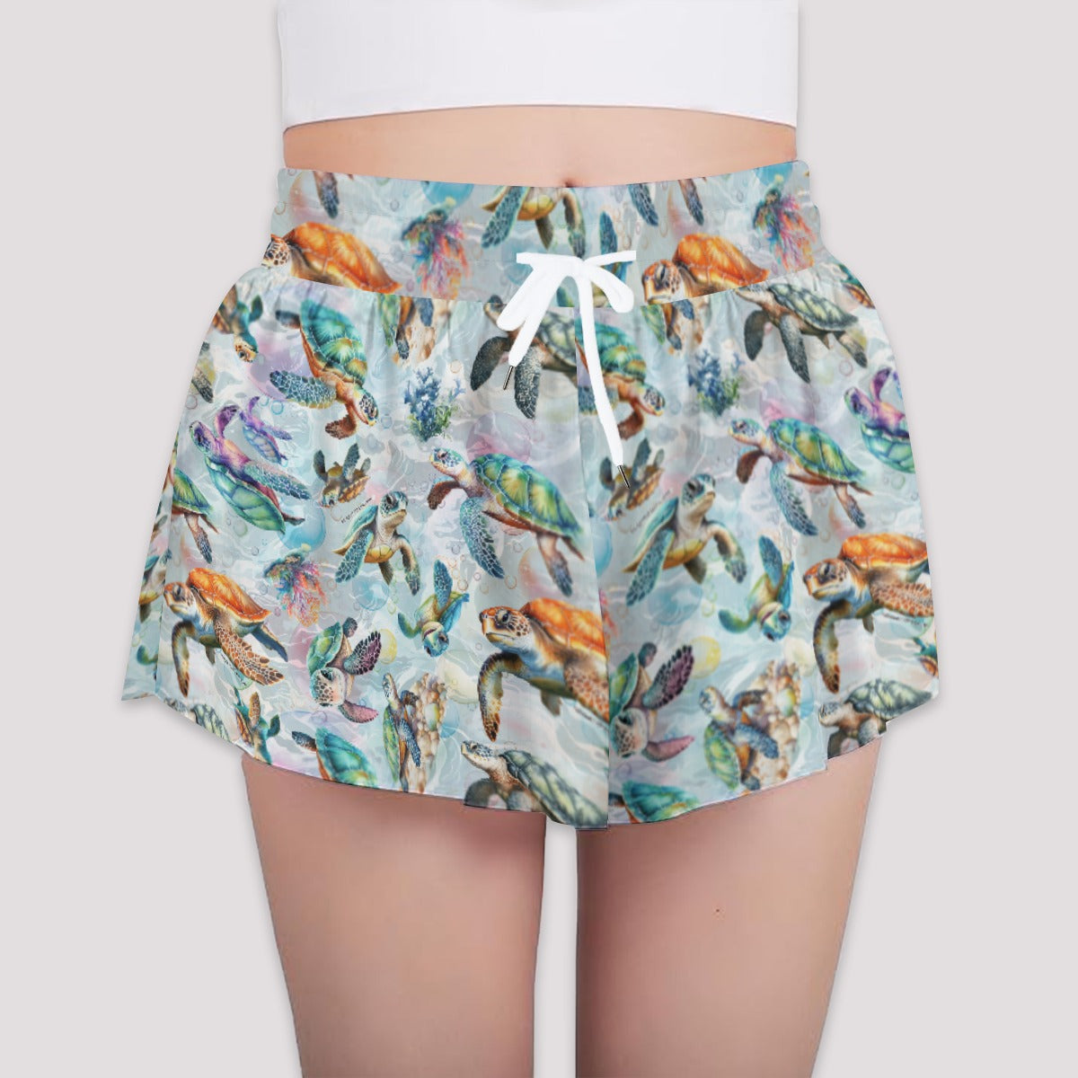 10 Animal Designs, Girls Sports Culottes, Butterfly Shorts w/ Pocket