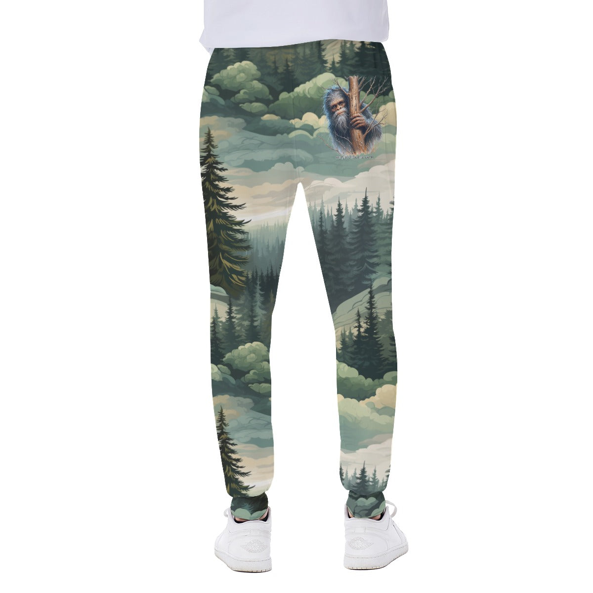 Hiding Bigfoot / Sasquatch in Woods, Men’s Sweatpants w/ Back Pocket