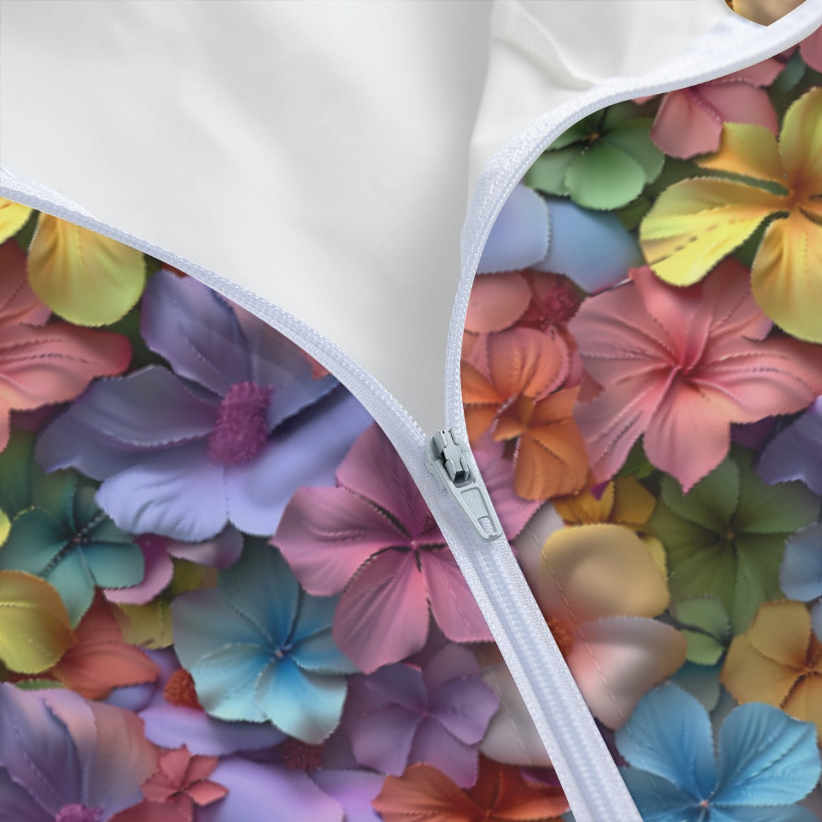 10 Beautiful Flower Designs, Adult Windbreaker Long Jacket