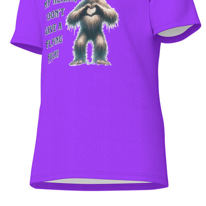 Bigfoot / Sasquatch "From the bottom of my heart..", Unisex Short Sleeve O-Neck Cotton T Shirt