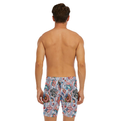 8 Patriotic Designs, Men’s Long Boxer Briefs