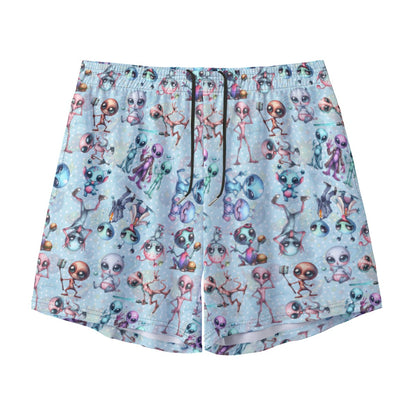 6 Alien Designs, Men’s Sports, Pocketed Shorts