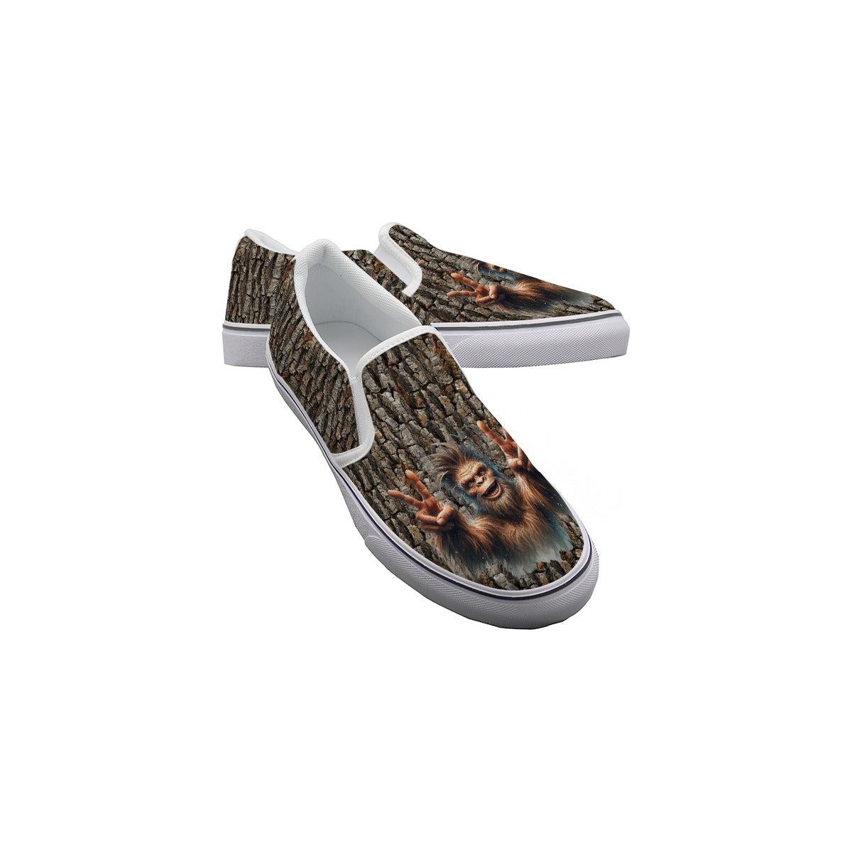 Bigfoot, Sasquatch Kids Slip On Canvas Sneakers, Slip On Shoes, No Touch Shoes