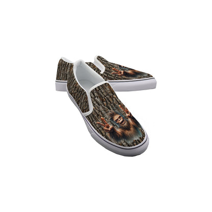 Bigfoot, Sasquatch Kids Slip On Canvas Sneakers, Slip On Shoes, No Touch Shoes