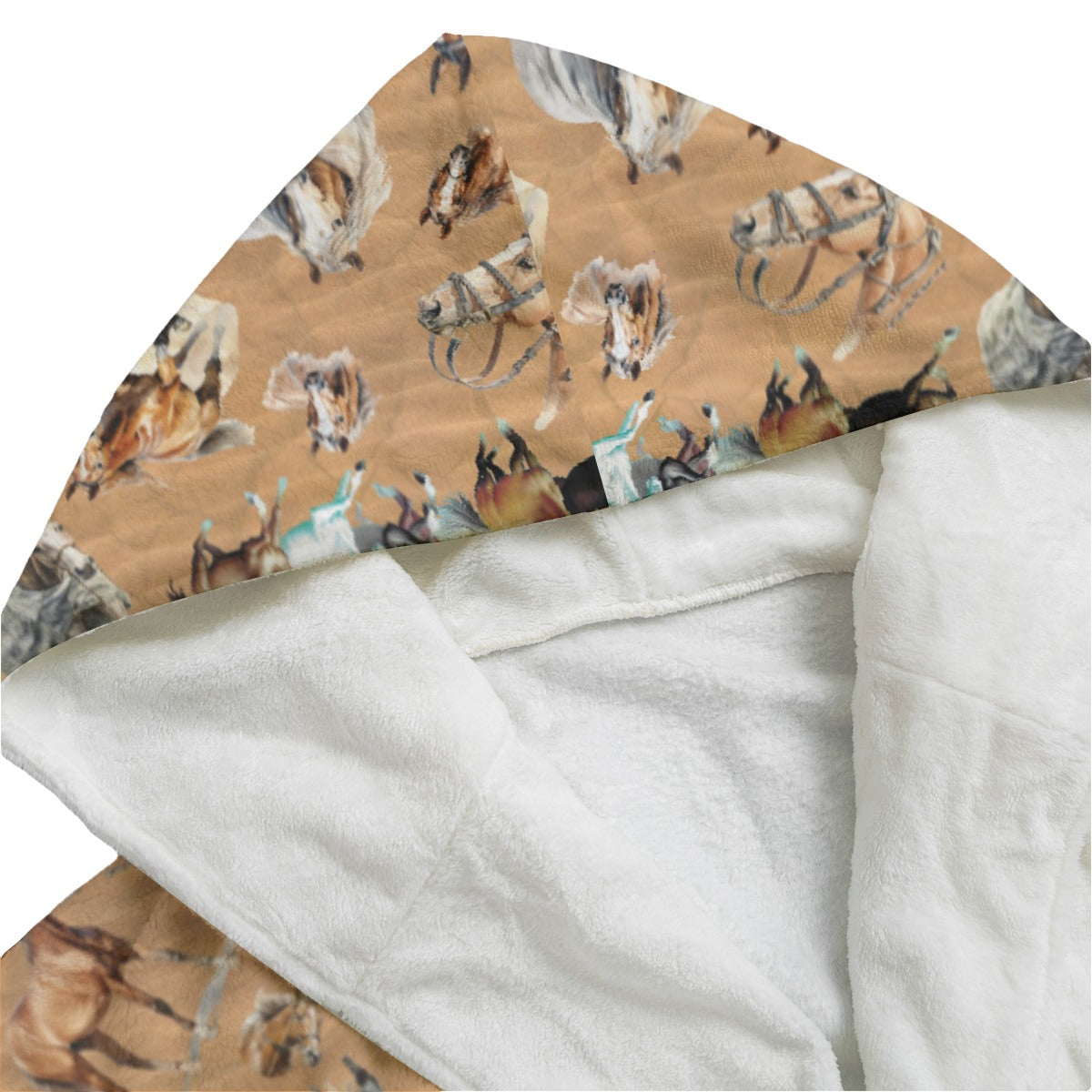 Animal Themed Flannel Hooded bathrobe
