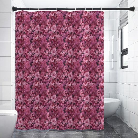10 Flower Designs, Polyester Shower Curtain in 4 sizes