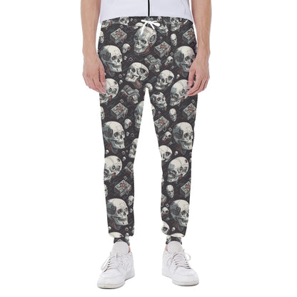 Skull Collage, Men’s Sweatpants w/ Back Pocket