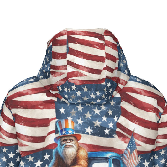 Bigfoot / Sasquatch Patriot, Long Down Jacket / Coat