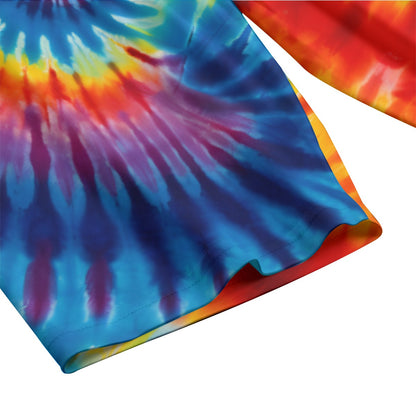 10 Tie Dye Designs, Women’s 2 Piece T Shirt Set With Short Sleeve