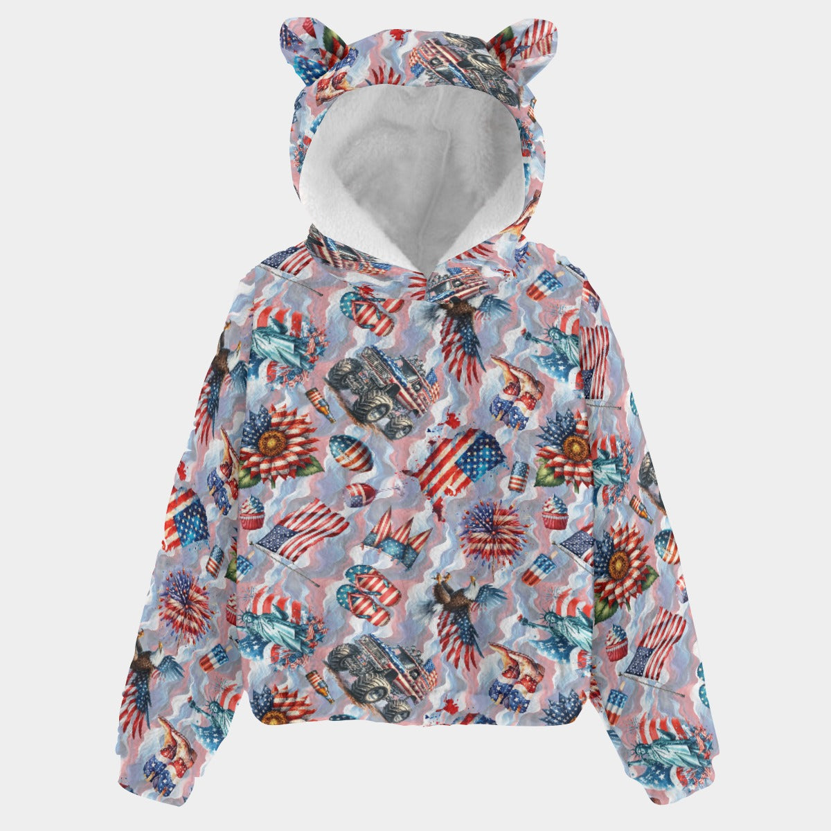 8 Patriot Designs, Kid’s Borg Fleece Sweatshirt With Ears