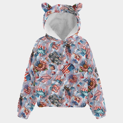 8 Patriot Designs, Kid’s Borg Fleece Sweatshirt With Ears