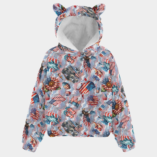 8 Patriot Designs, Kid’s Borg Fleece Sweatshirt With Ears