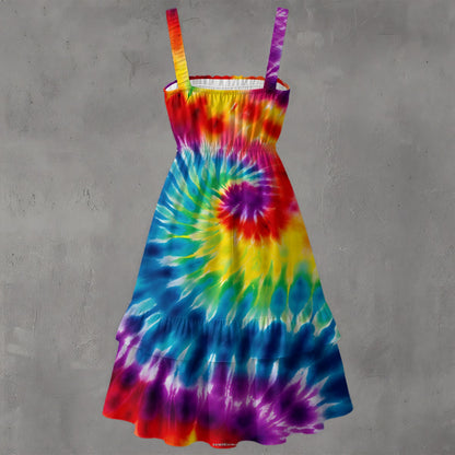 9 Tie Dye Designs, Women’s Ruffle Hem Dress