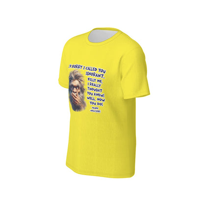 Bigfoot / Sasquatch "I'm sorry I called..", Unisex Short Sleeve O-Neck Cotton T Shirt