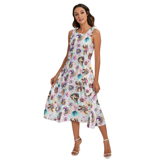 10 Bigfoot / Sasquatch Designs, Women’s Sleeveless Dress With Diagonal Pockets