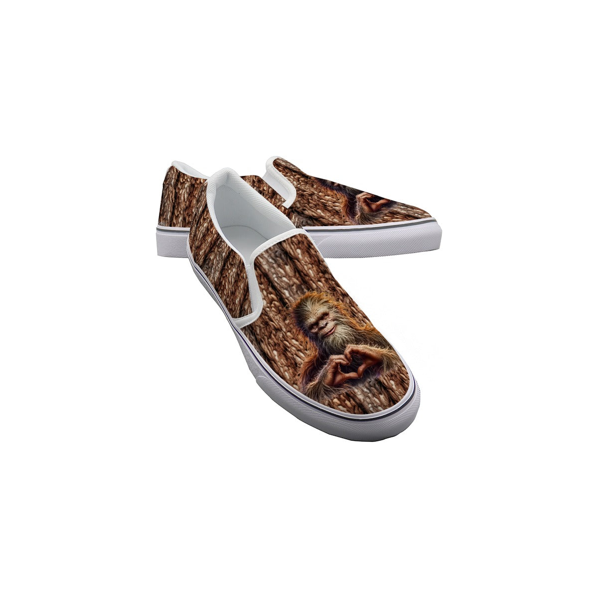 Bigfoot Love, Sasquatch Kids Slip On Canvas Sneakers, Slip On Shoes, No Touch Shoes