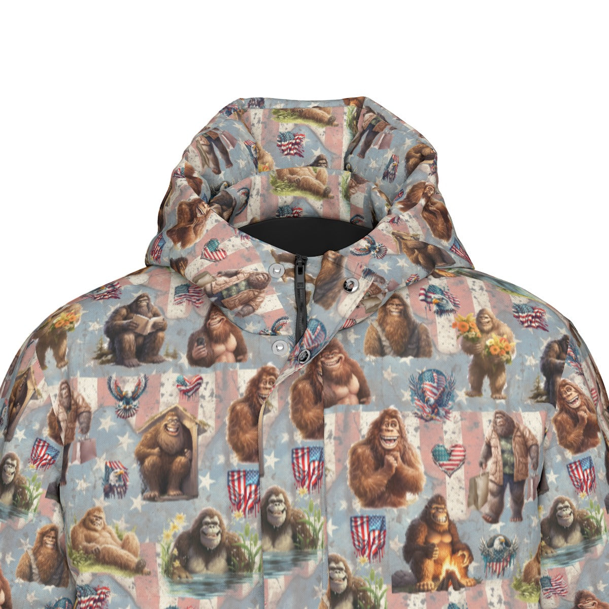 10 Bigfoot / Sasquatch Designs, Long Down Jacket / Coat