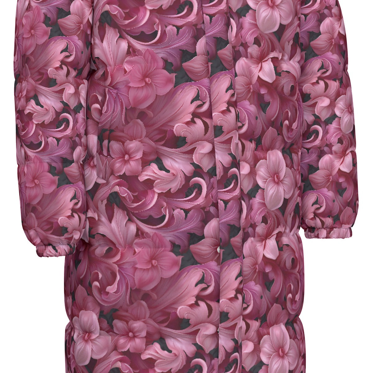 10 Flower Designs, Long Down Jacket / Coat