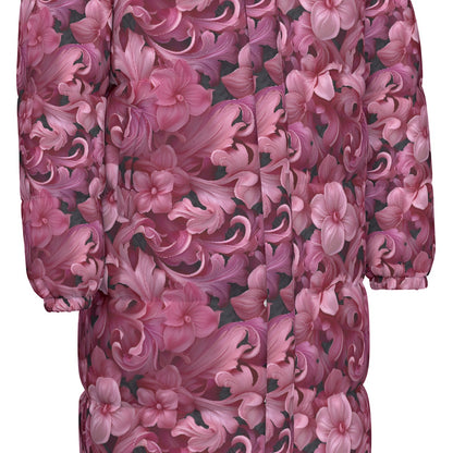 10 Flower Designs, Long Down Jacket / Coat