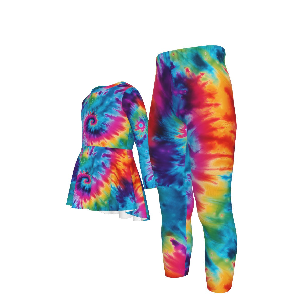 19 Tie Dye Designs, Girl’s 2 Piece Casual Suit