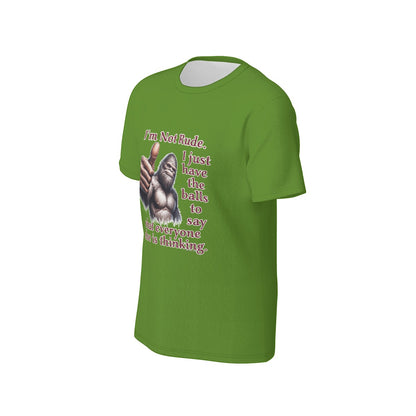 Bigfoot / Sasquatch "I'm not rude", Unisex Short Sleeve O-Neck Cotton T Shirt