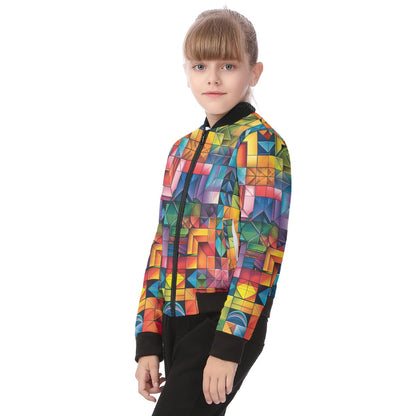 Kaleidoscope  Design, Kid’s Bomber Jacket