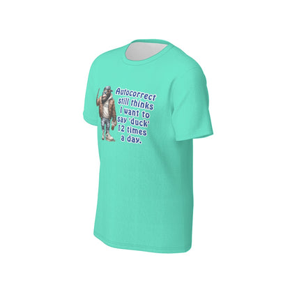 Bigfoot / Sasquatch "My autocorrect...", Unisex Short Sleeve O-Neck Cotton T Shirt