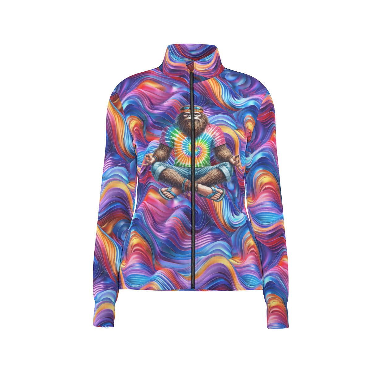 Hippie Bigfoot / Sasquatch, Women’s Long Sleeve Thumbhole Jacket