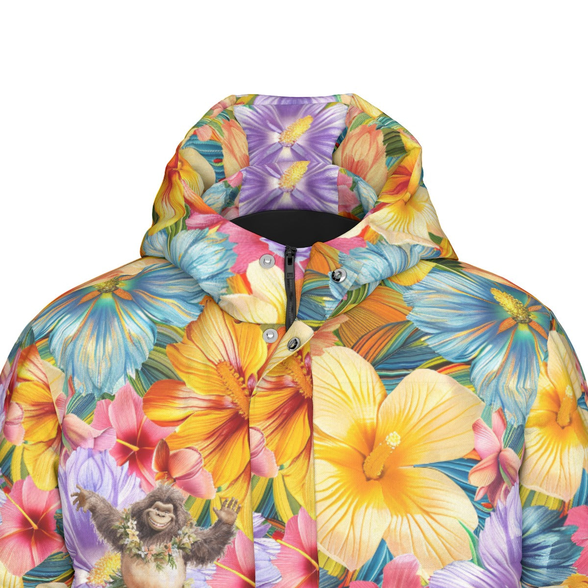 Hawaiian Bigfoot / Sasquatch Dance, Long Down Jacket / Coat