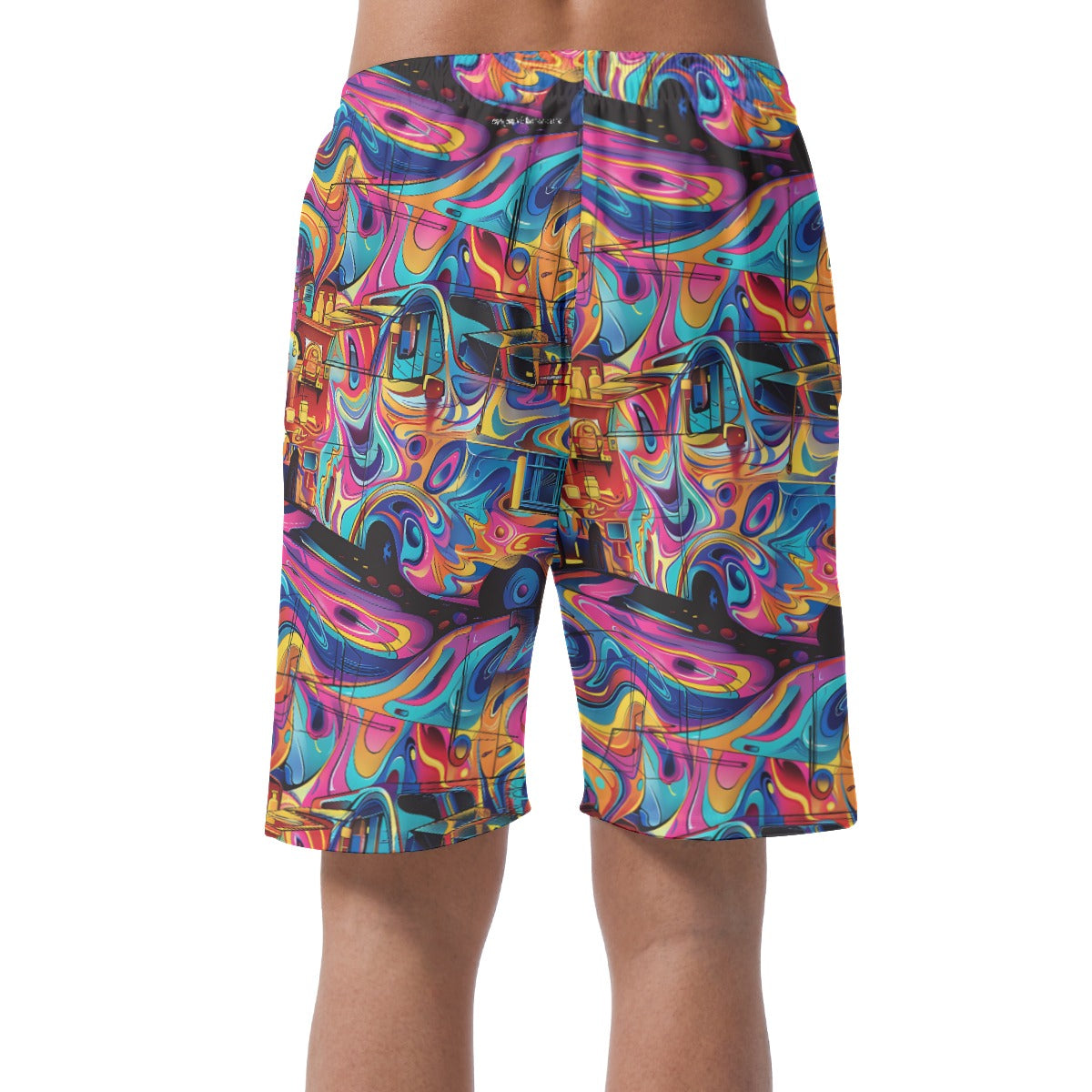 Hippie Bigfoot / Sasquatch on Psychedelic, Men’s Lightweight Casual Shorts