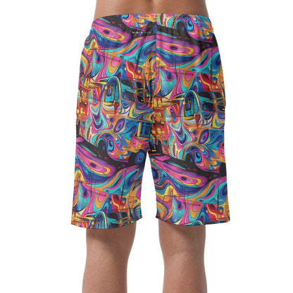 Hippie Bigfoot / Sasquatch on Psychedelic, Men’s Lightweight Casual Shorts