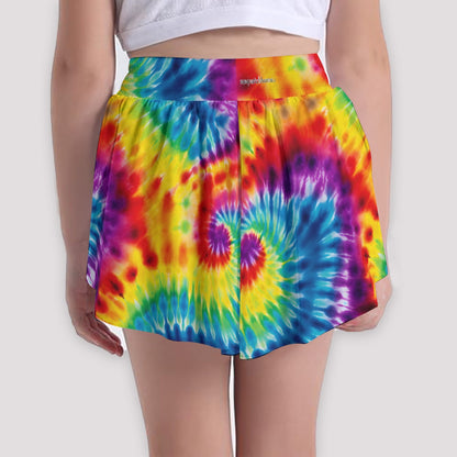 19 Tie Dye Designs, Girls Sports Culottes, Butterfly Shorts w/ Pocket