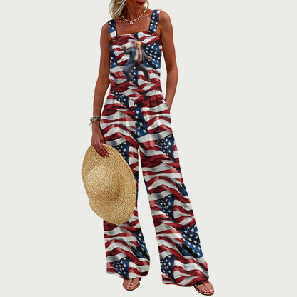 Patriot Donald Trump, Women’s Wide Leg Jumpsuit