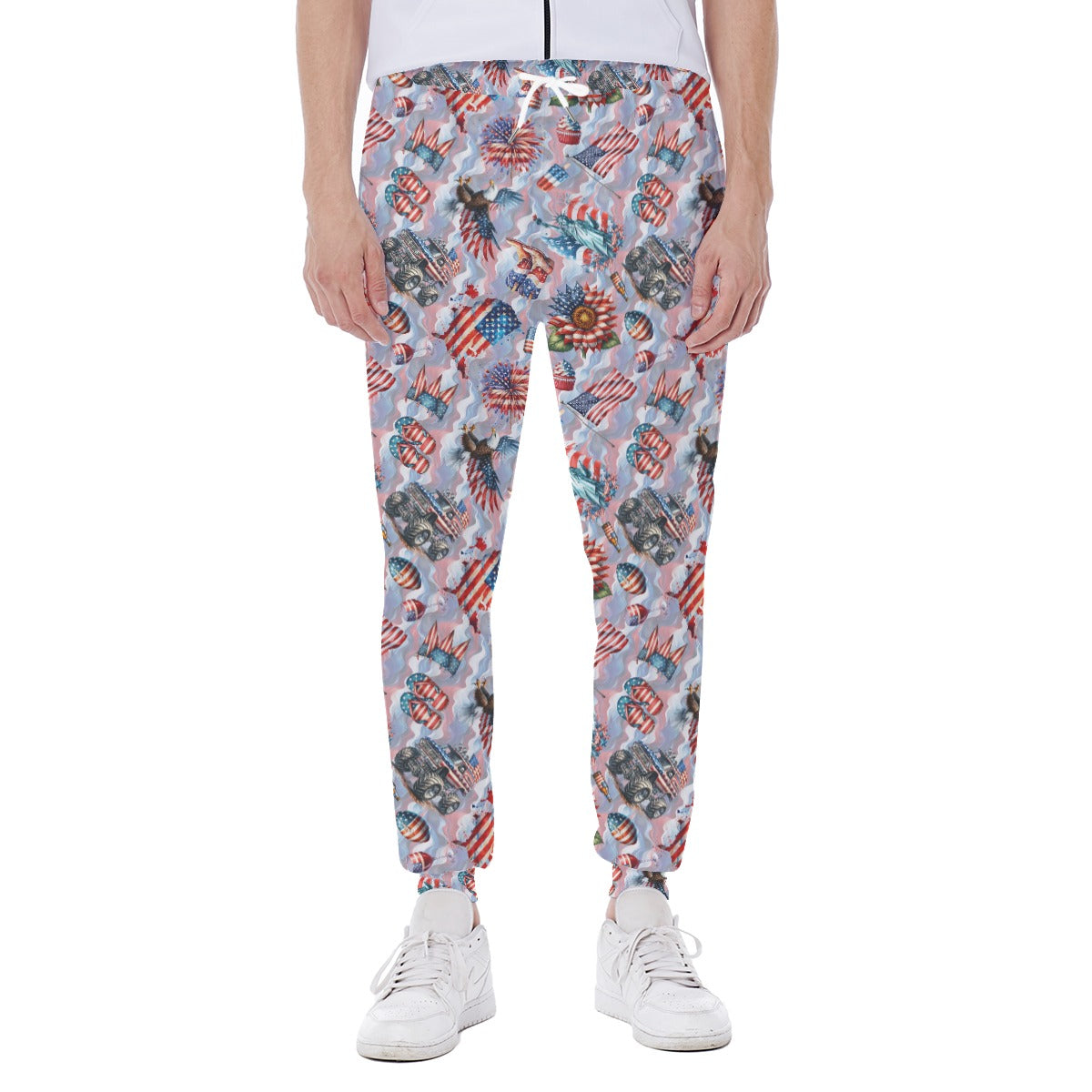 8 Patriotic Designs, Men’s Sweatpants w/ Back Pocket